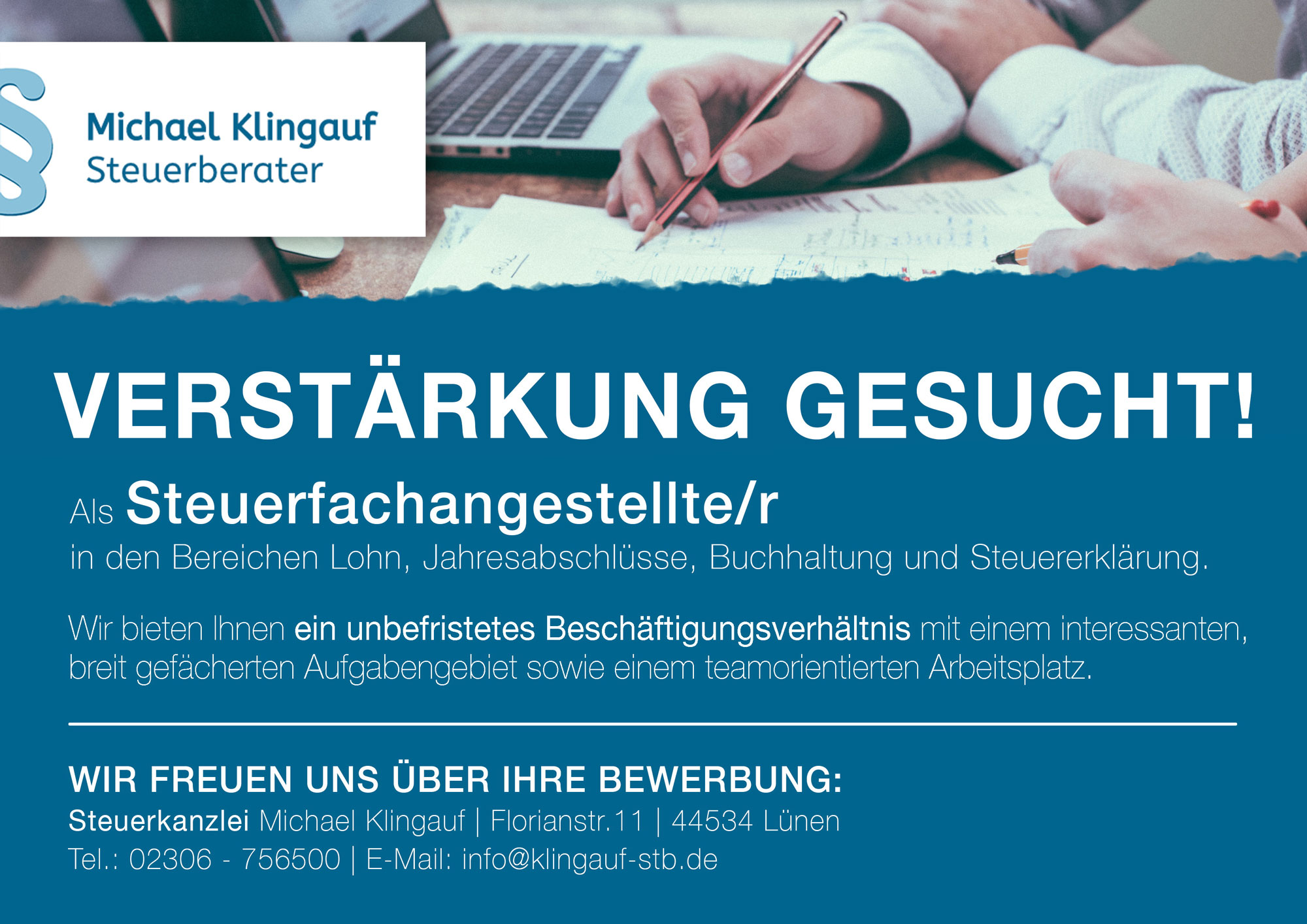 Stellenausschreibung Steuerfachangestellte/r